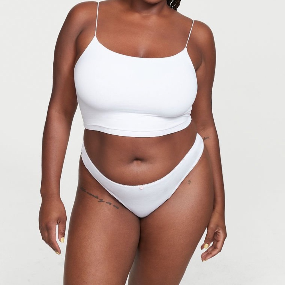 NWT Victoria Secret Panty - White - Size L